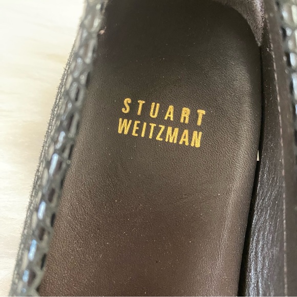 Stuart Weitzman Croc Jeweled Loafers - Picture 7 of 15